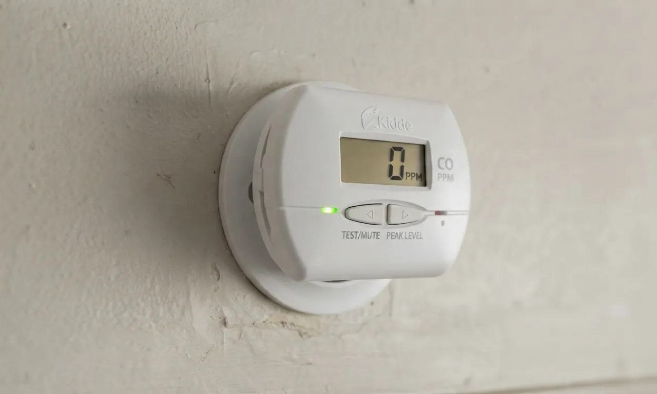 carbon monoxide detector installed on a wall
