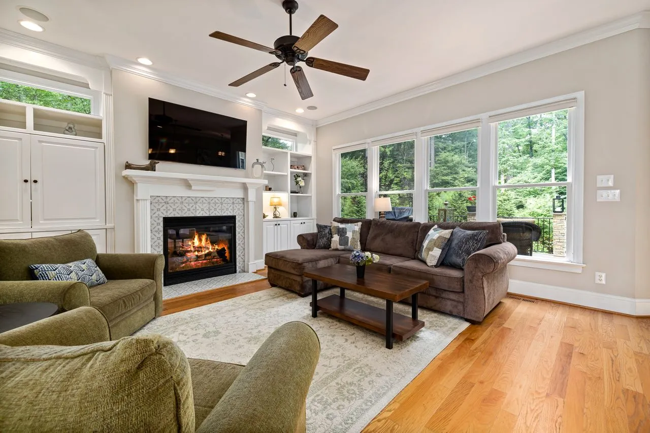 A cieling fan installed in a home