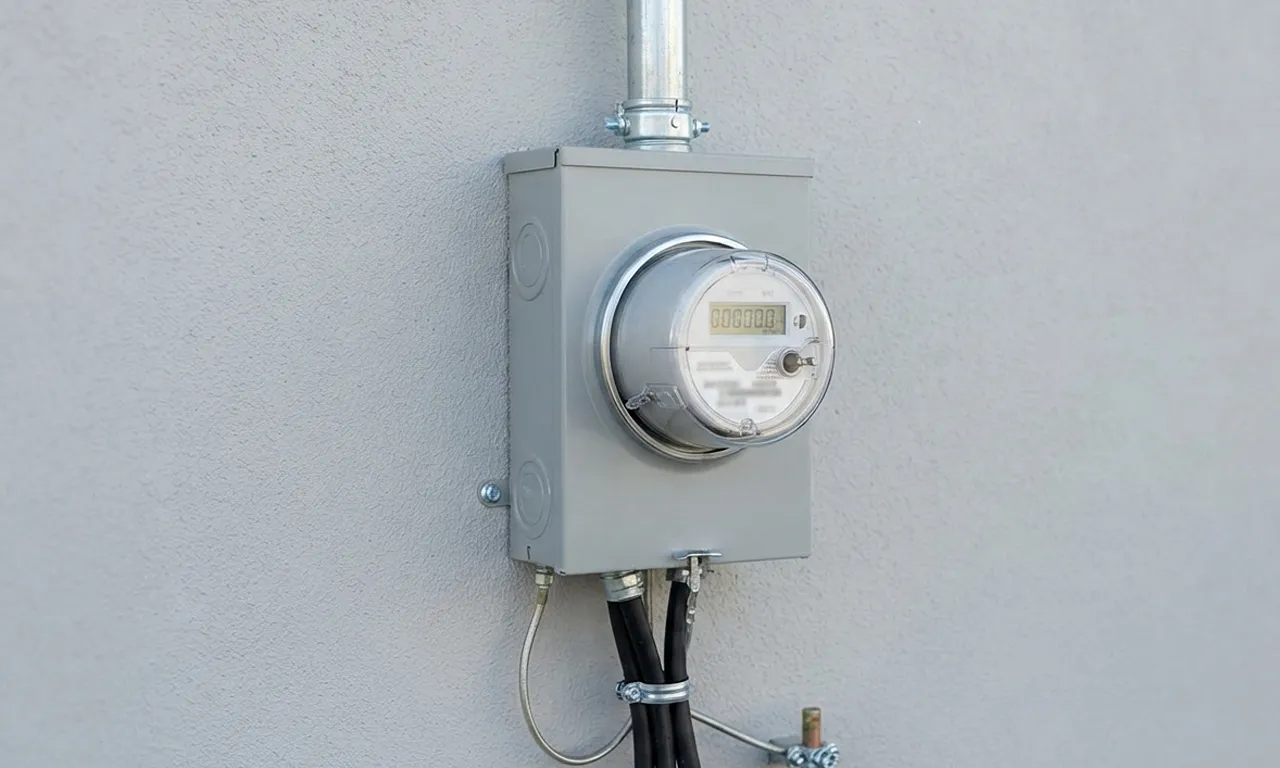 newly installed meter base