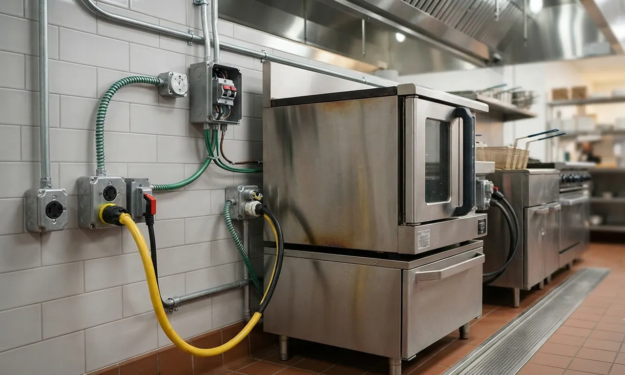 Electrician work completed in restarurant's kitchen