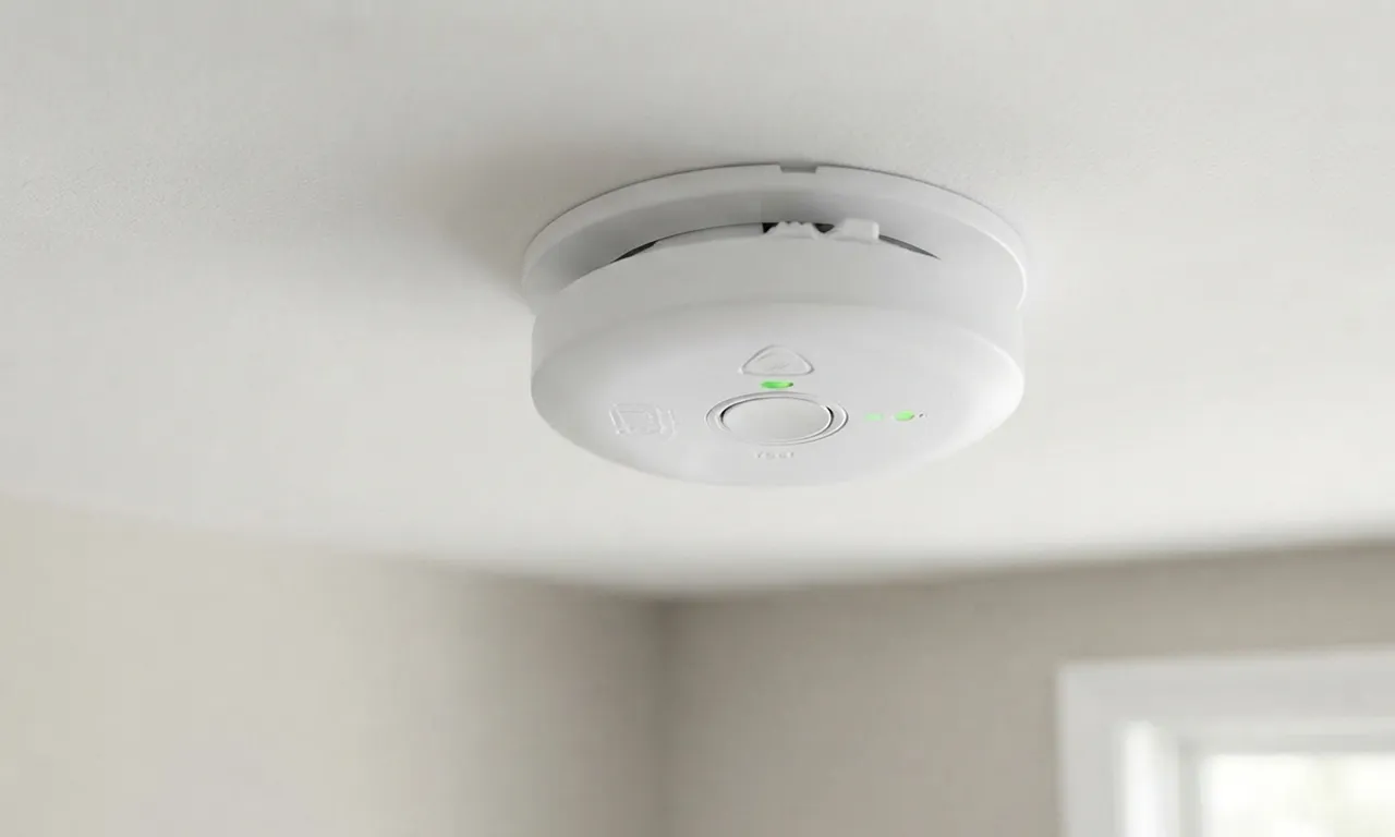 smoke detector installed on a cieling